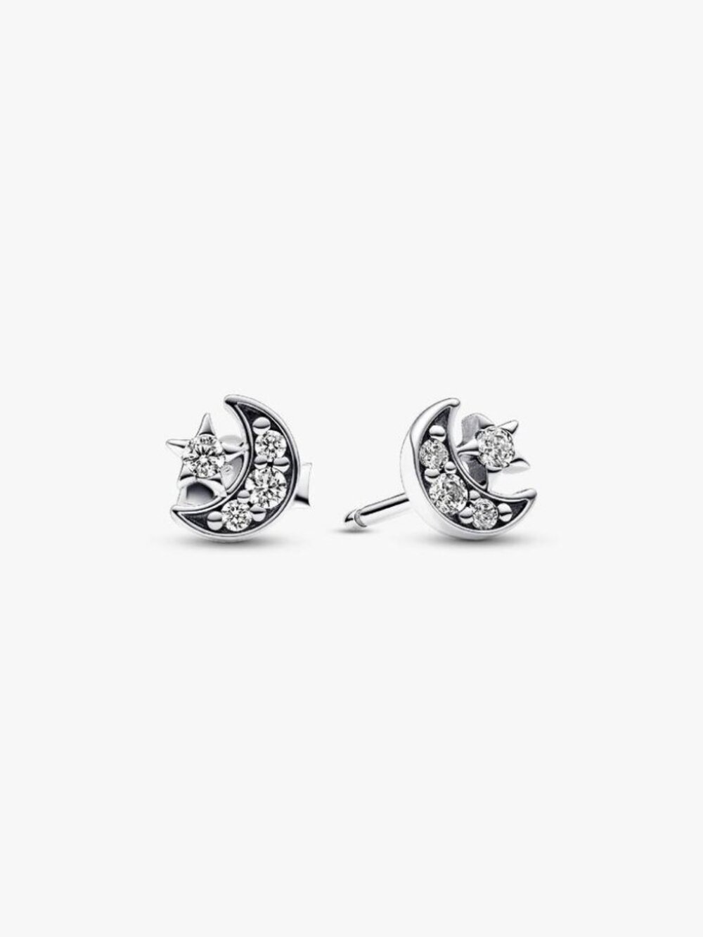 Pandora Sparkling Moon & Star Stud Earrings